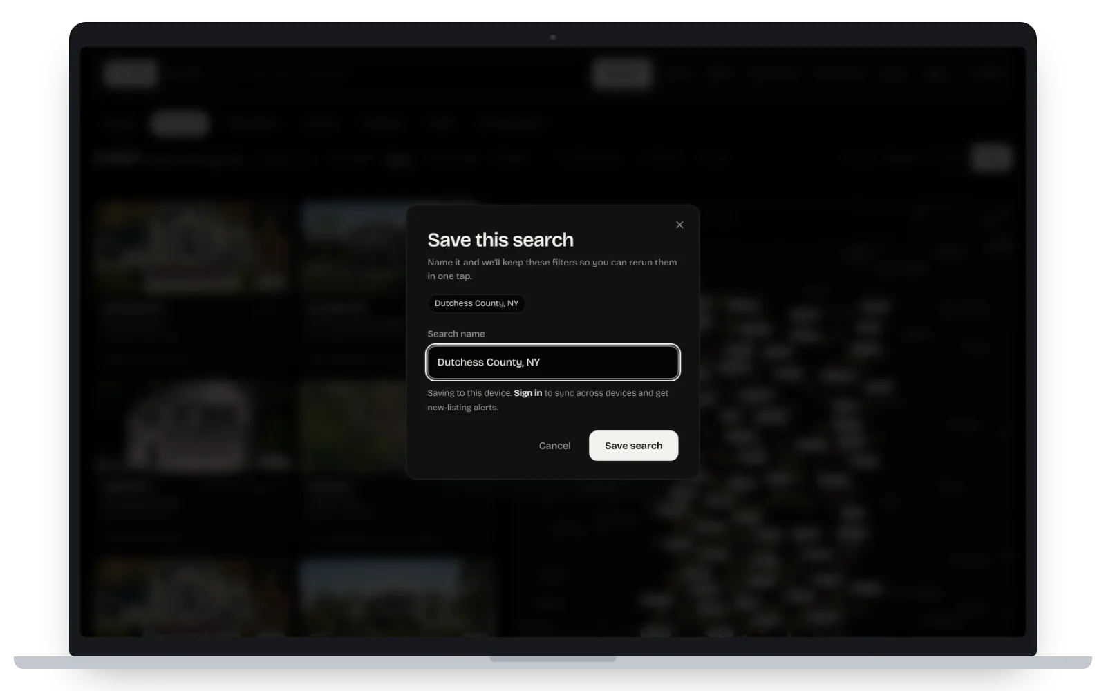 Save a search and get new matches by email